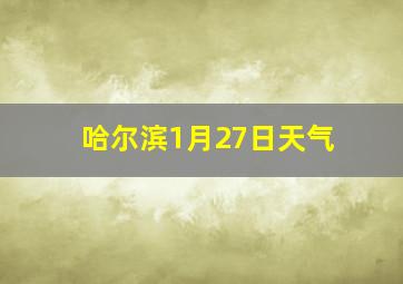 哈尔滨1月27日天气