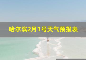 哈尔滨2月1号天气预报表