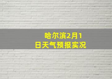 哈尔滨2月1日天气预报实况