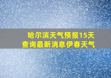 哈尔滨天气预报15天查询最新消息伊春天气