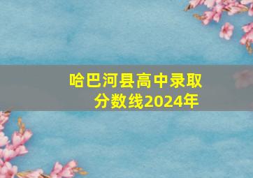 哈巴河县高中录取分数线2024年