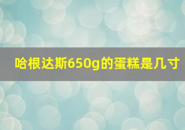 哈根达斯650g的蛋糕是几寸