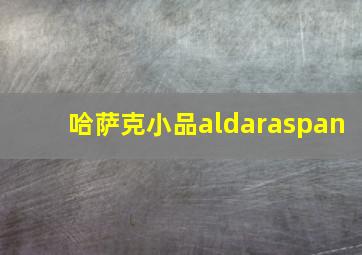 哈萨克小品aldaraspan