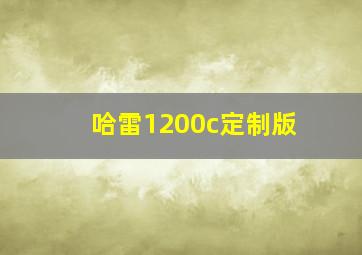 哈雷1200c定制版