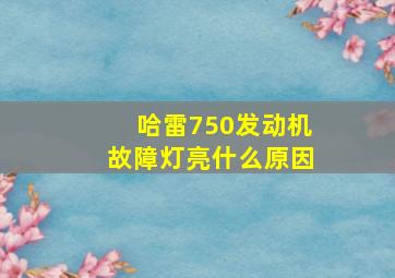 哈雷750发动机故障灯亮什么原因