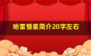 哈雷彗星简介20字左右