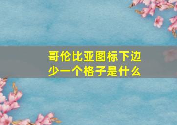 哥伦比亚图标下边少一个格子是什么