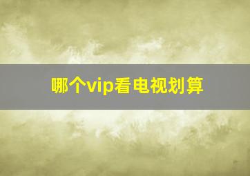 哪个vip看电视划算