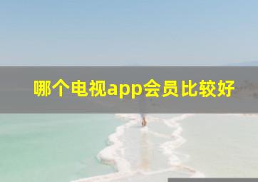 哪个电视app会员比较好