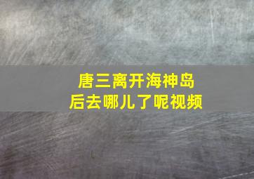 唐三离开海神岛后去哪儿了呢视频