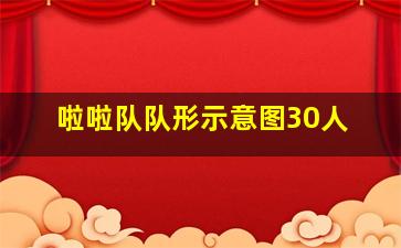 啦啦队队形示意图30人