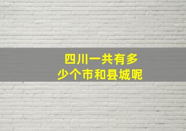 四川一共有多少个市和县城呢