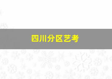 四川分区艺考