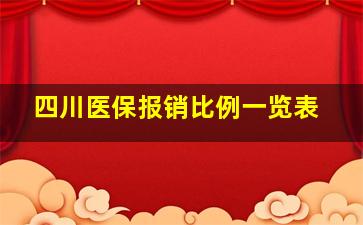 四川医保报销比例一览表