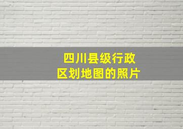 四川县级行政区划地图的照片