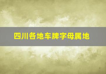 四川各地车牌字母属地