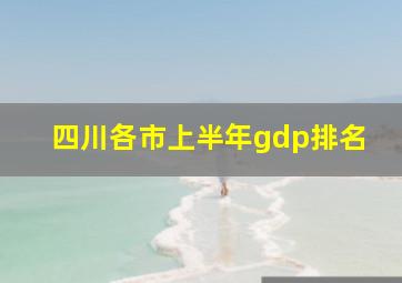 四川各市上半年gdp排名