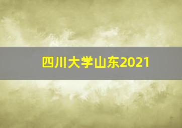 四川大学山东2021