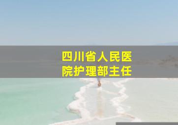 四川省人民医院护理部主任