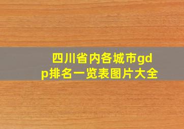 四川省内各城市gdp排名一览表图片大全