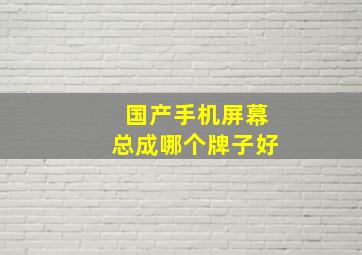 国产手机屏幕总成哪个牌子好