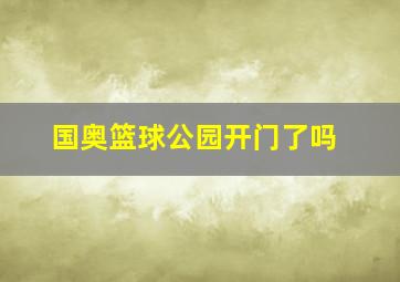 国奥篮球公园开门了吗