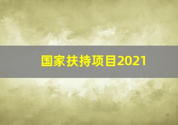 国家扶持项目2021