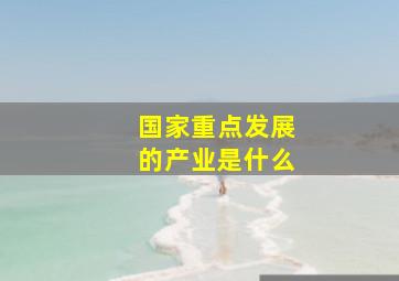 国家重点发展的产业是什么