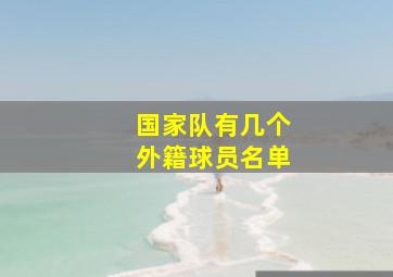 国家队有几个外籍球员名单