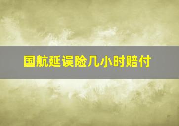 国航延误险几小时赔付