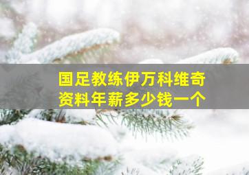 国足教练伊万科维奇资料年薪多少钱一个