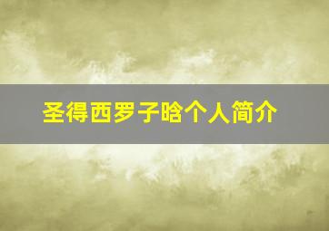 圣得西罗子晗个人简介