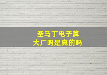 圣马丁电子算大厂吗是真的吗