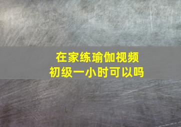 在家练瑜伽视频初级一小时可以吗