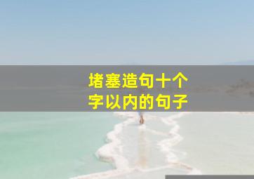 堵塞造句十个字以内的句子