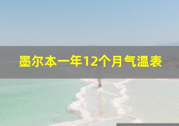 墨尔本一年12个月气温表