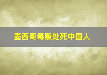 墨西哥毒贩处死中国人