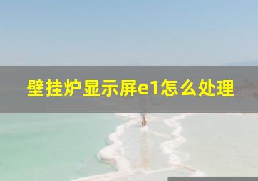 壁挂炉显示屏e1怎么处理