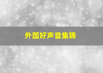 外国好声音集锦