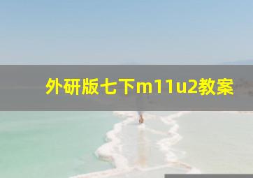 外研版七下m11u2教案