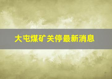 大屯煤矿关停最新消息