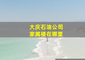 大庆石油公司家属楼在哪里