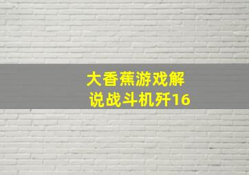 大香蕉游戏解说战斗机歼16