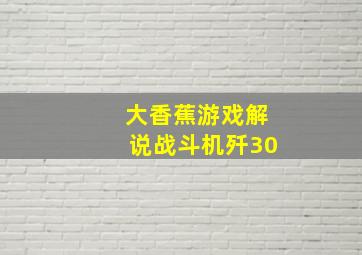 大香蕉游戏解说战斗机歼30