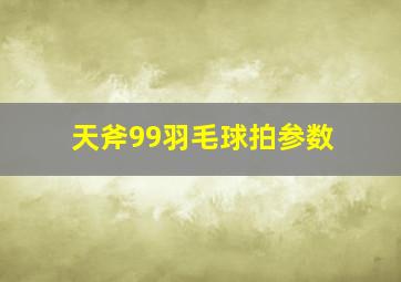 天斧99羽毛球拍参数