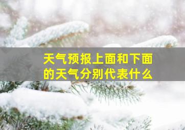 天气预报上面和下面的天气分别代表什么