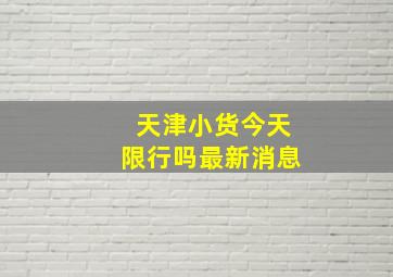 天津小货今天限行吗最新消息