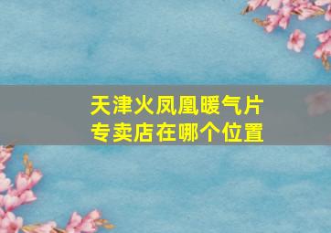 天津火凤凰暖气片专卖店在哪个位置