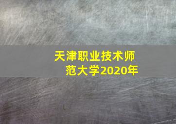 天津职业技术师范大学2020年