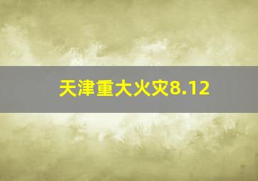 天津重大火灾8.12